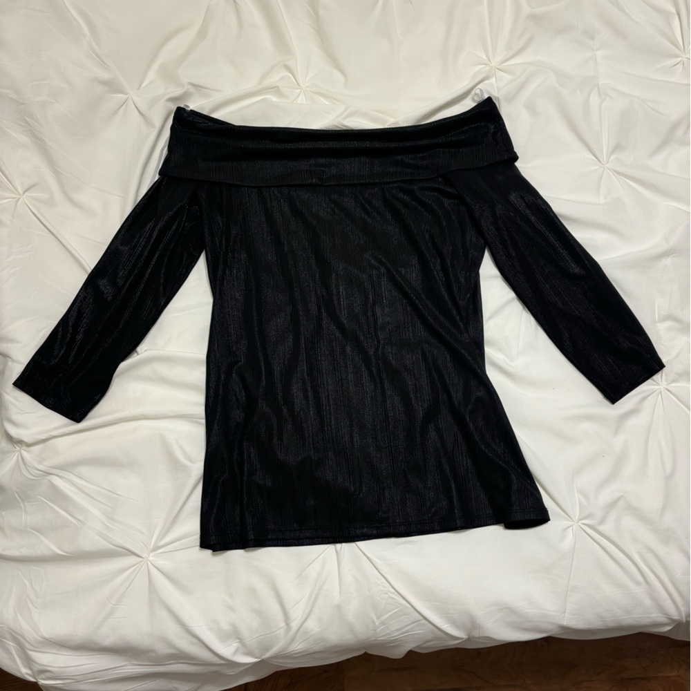 Black off the shoulder top